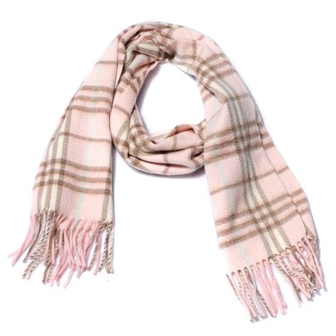 fake burberry pink plaid scarf